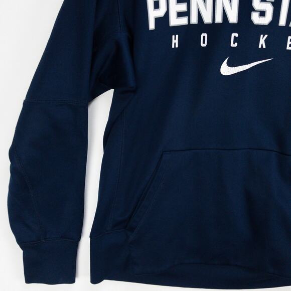 Penn State Nike Dri-FIT Therma Hoodie Men’s Medium Navy Hockey Pullover Training - Picture 5 of 11